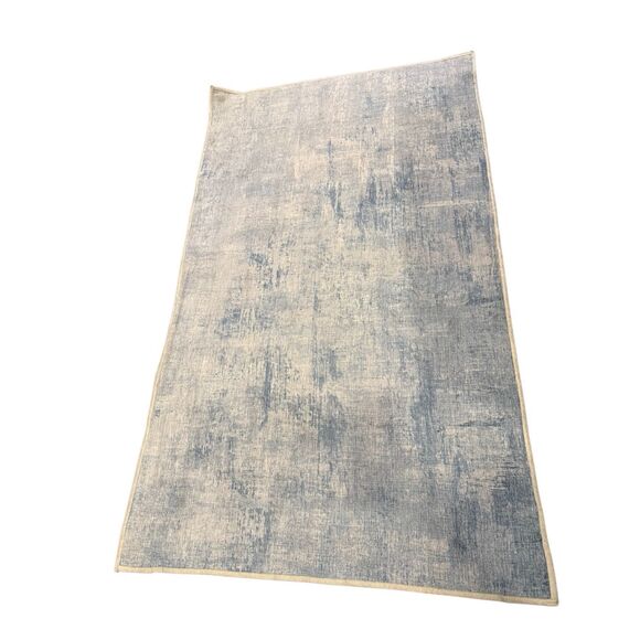 Ruggable runner (10 x 2.5 ft) & 3x5 area rugs blue print (no pads) - Picture 5 of 6